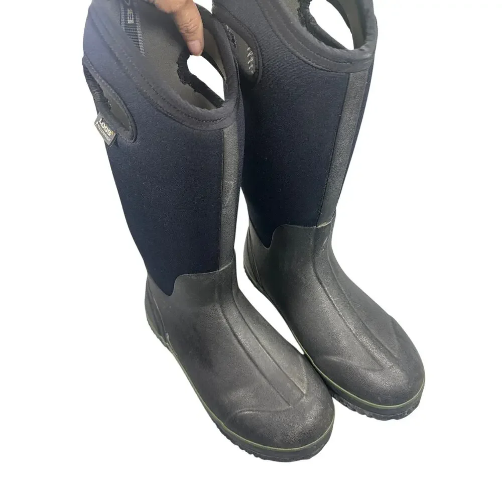 Bogs Classic High Waterproof Snow Boots Rubber Neoprene Black
